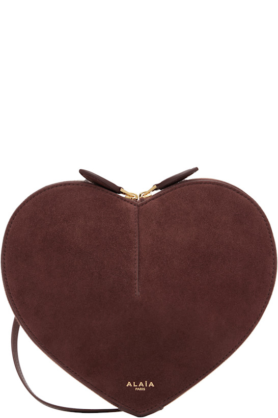 Brown 'Le Coeur' Bi-Material Bag