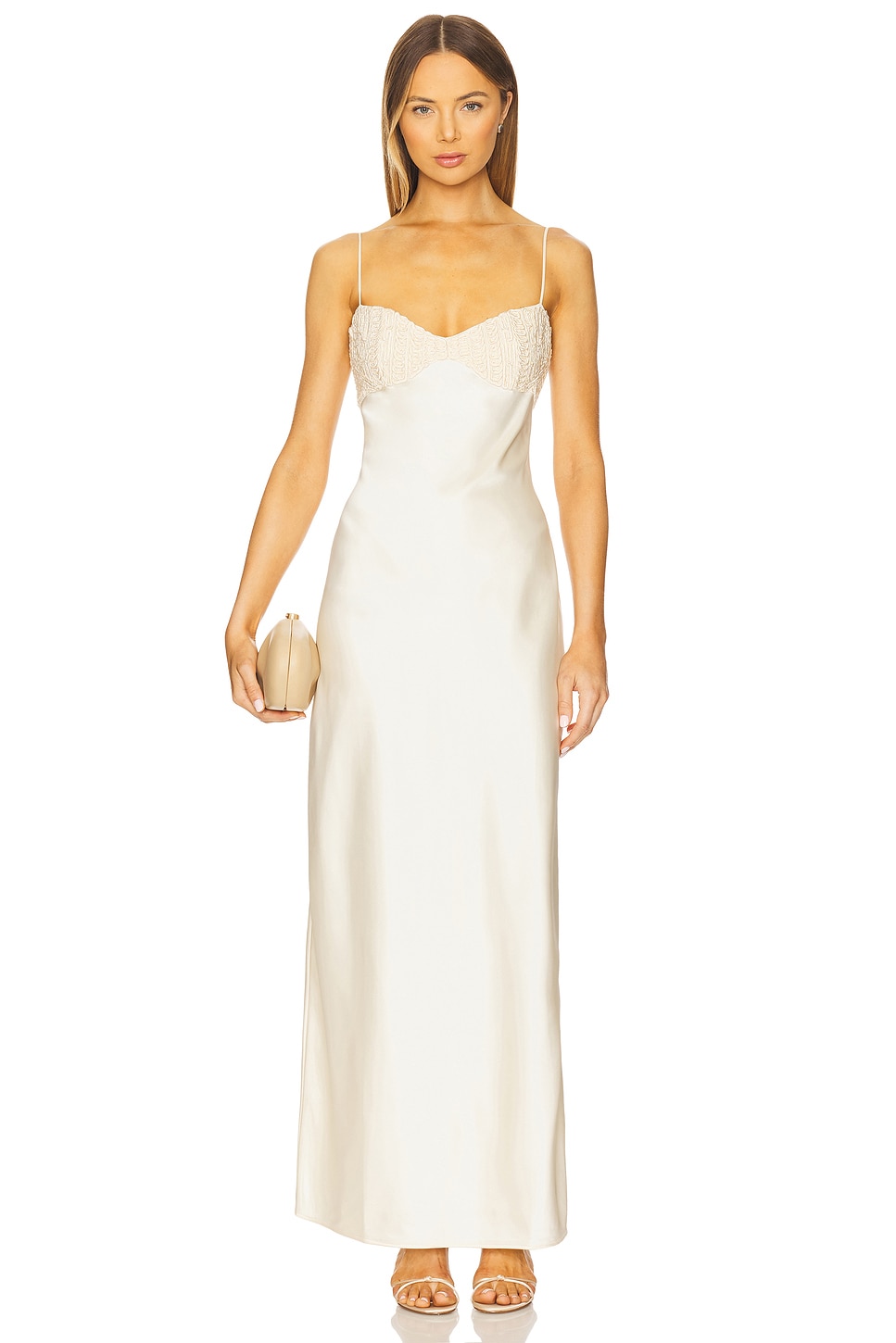 LPA Callie Maxi Dress in Ivory