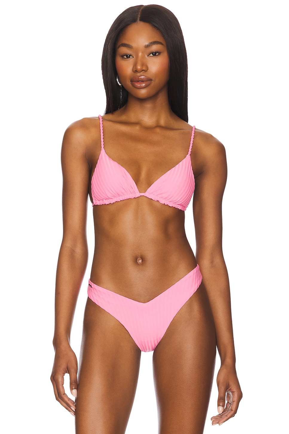 Maaji Upbraid Bikini Top in Taffy Pink