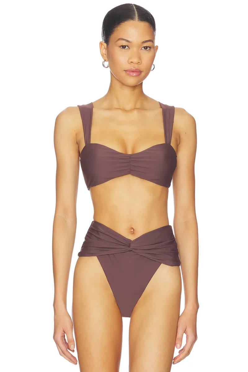 Tularosa Mirella Top in Dark Brown