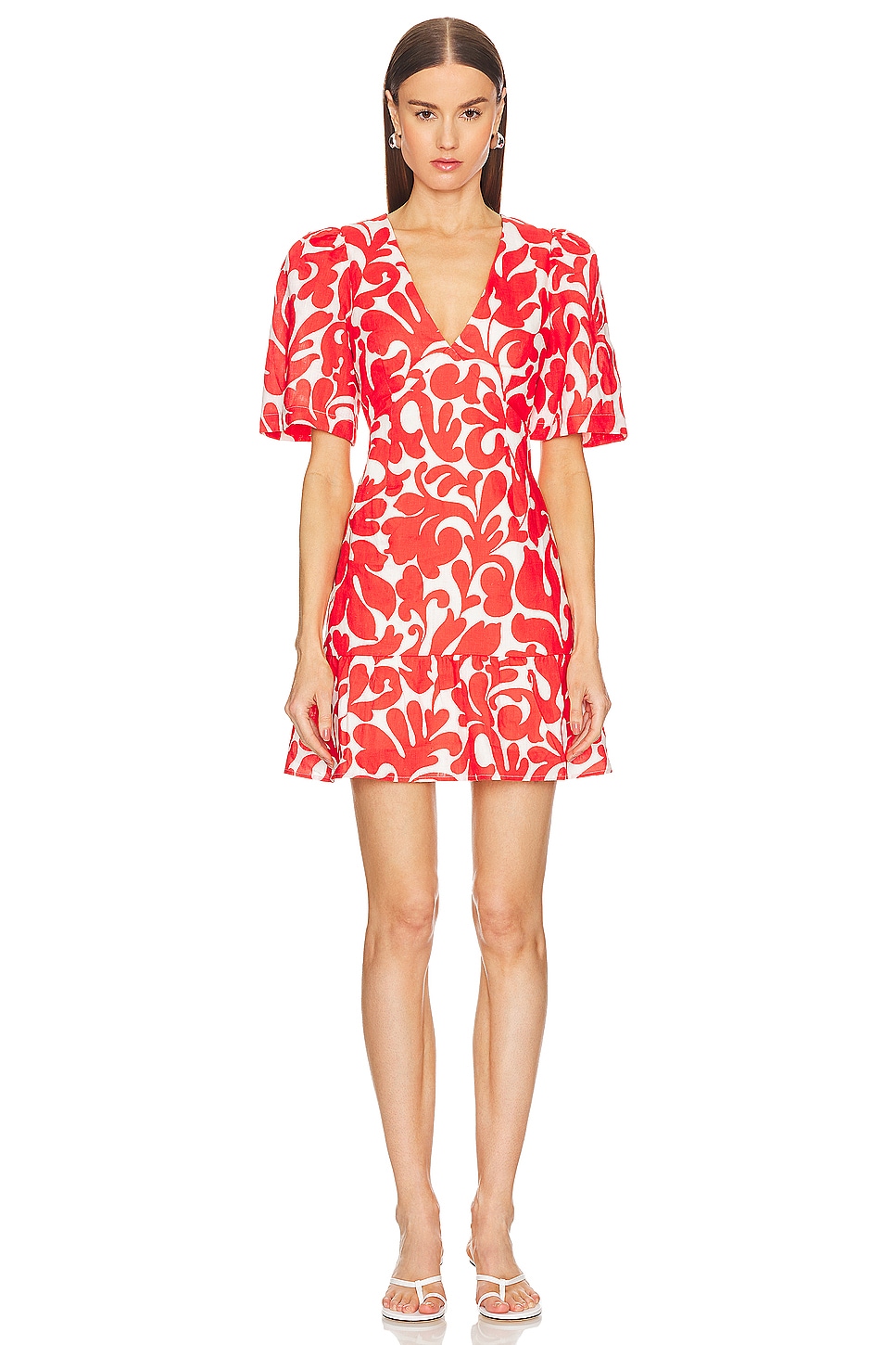 Rhode Mariana Dress in Red Caspian Lagoon Grande