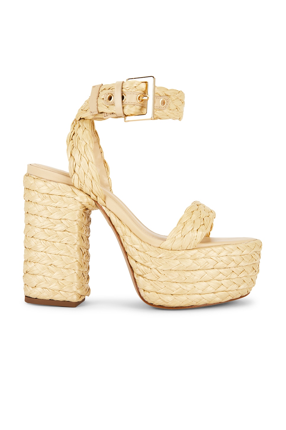 Schutz Ayana Sandal in Palha & Natural Nibs