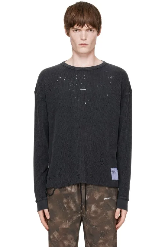Gray MothTech Waffle Long T-shirt