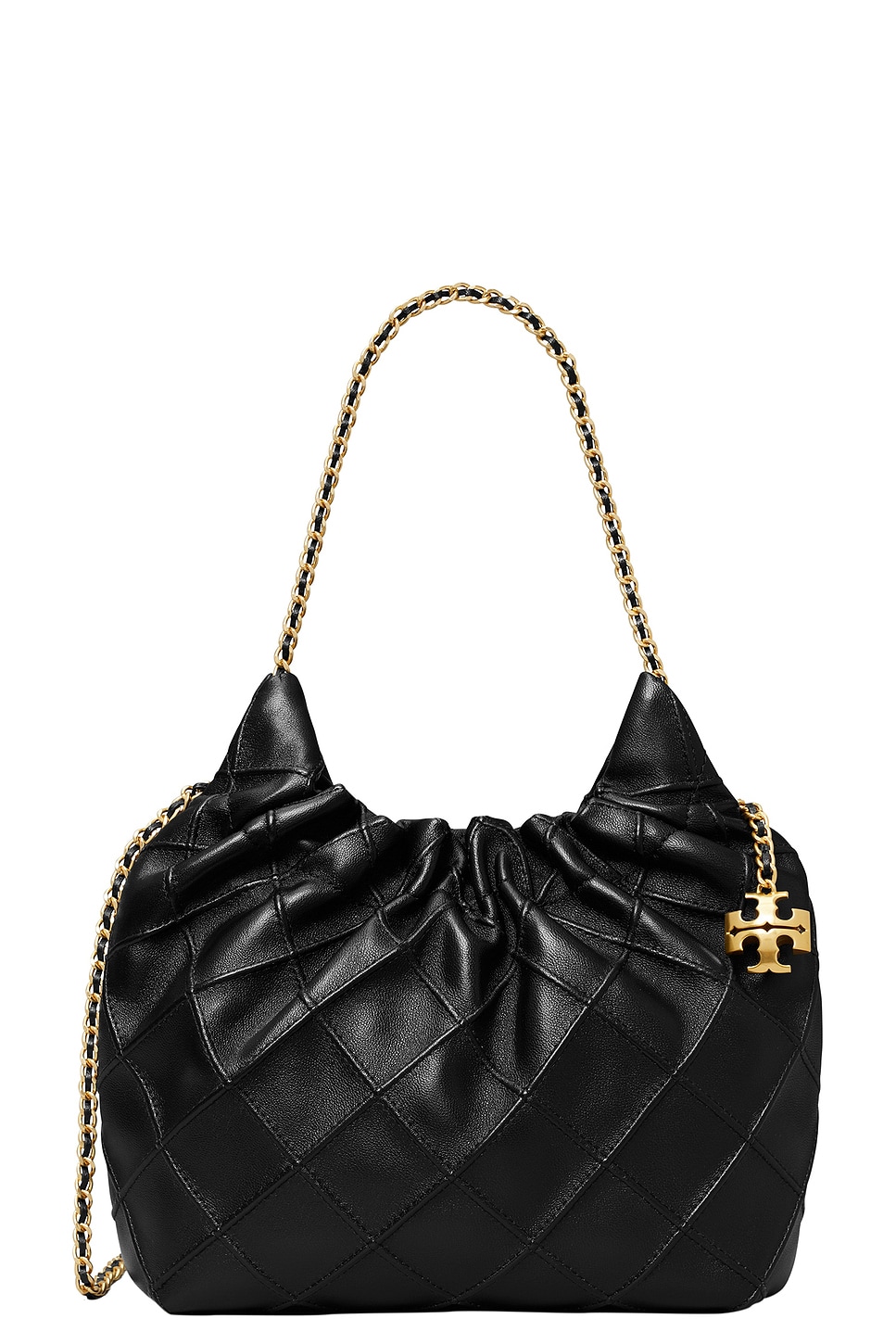 Tory Burch Fleming Mini Hobo Bag in Black