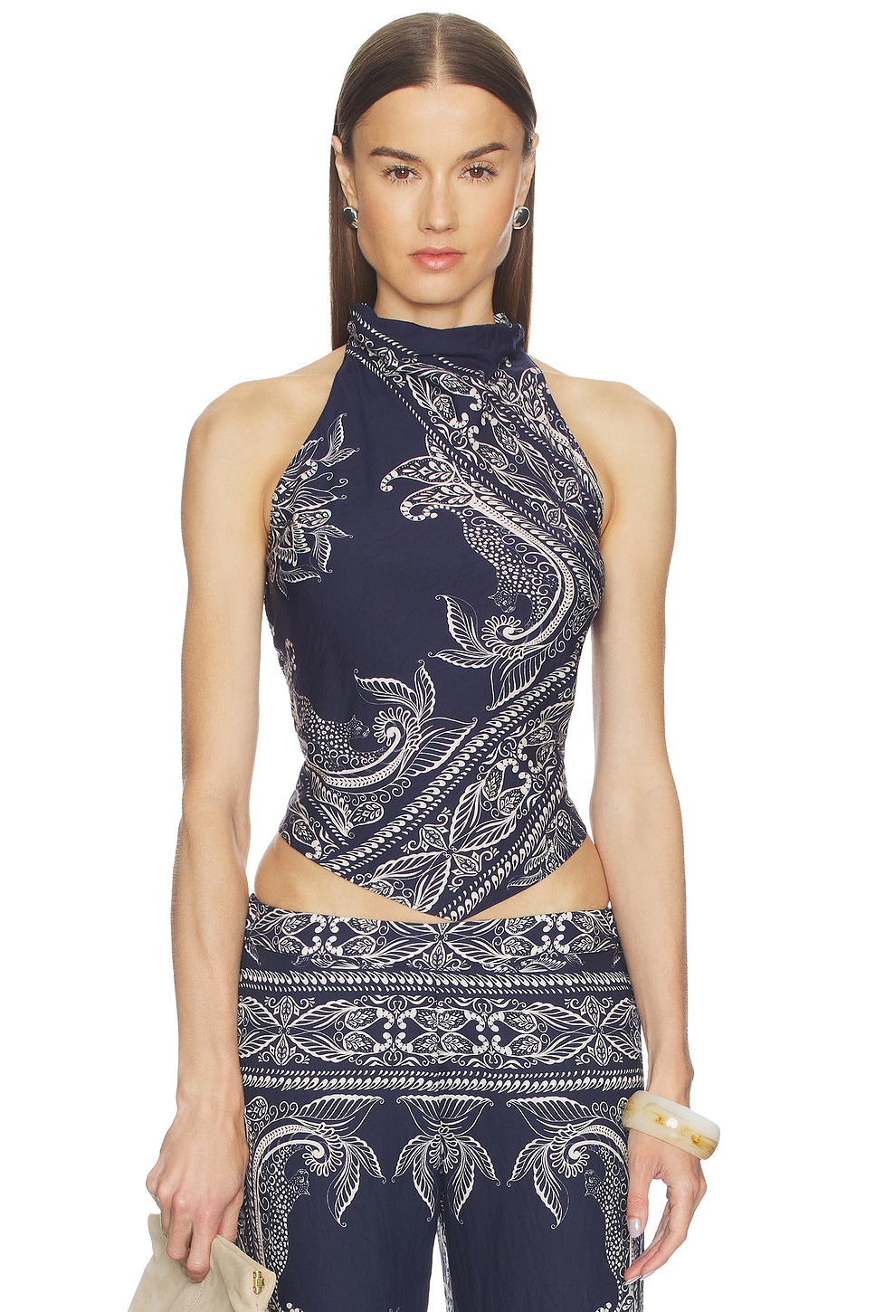Amanda Uprichard Arielle Top in Navy