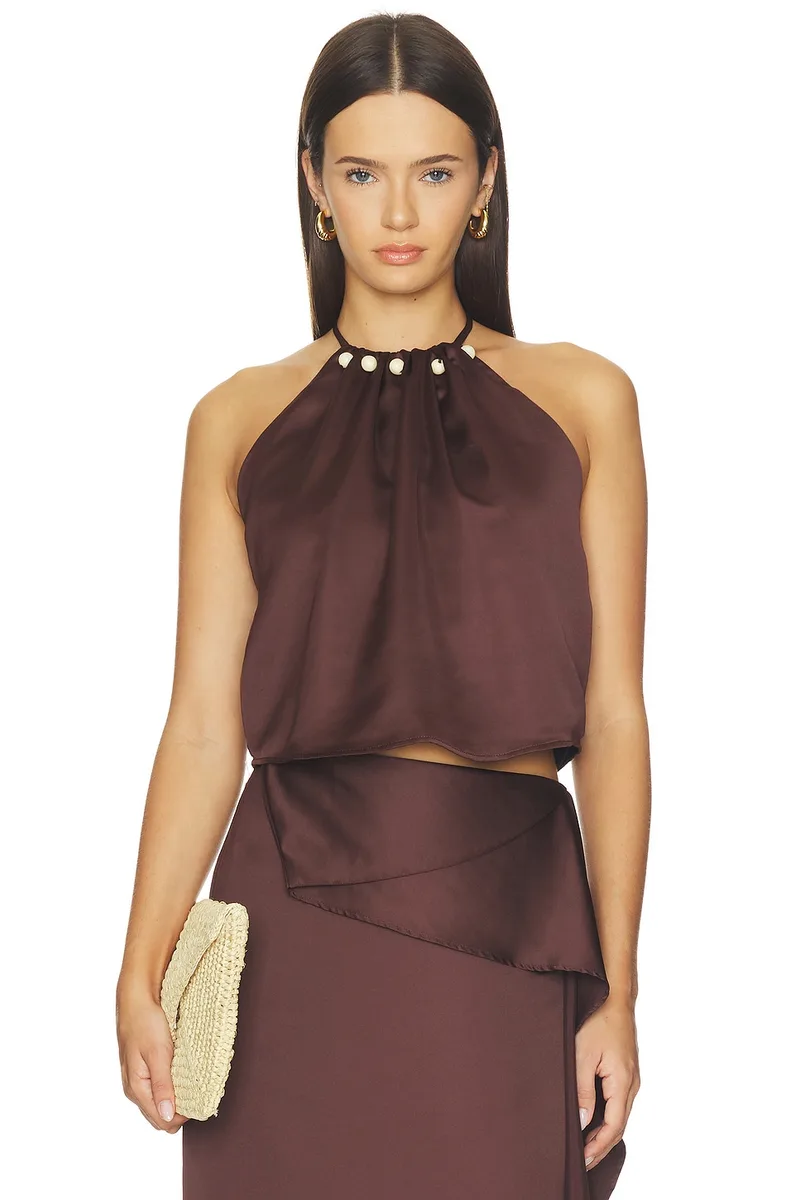 Baobab Lorena Top in Espresso Brown