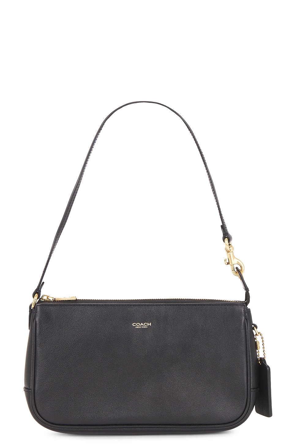 Coach Natural Grain Leather Plaza Bag in Black