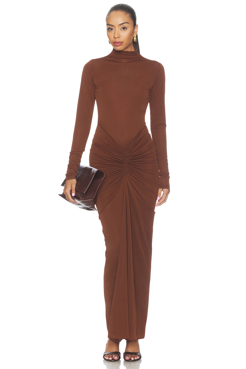 Ronny Kobo Scorpio Dress in Brown