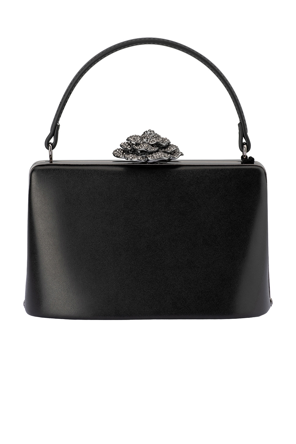 olga berg Grace Embellished Frame Bag in Black