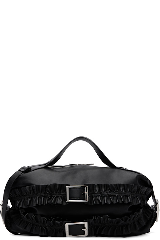 Black Biker Frill Bag