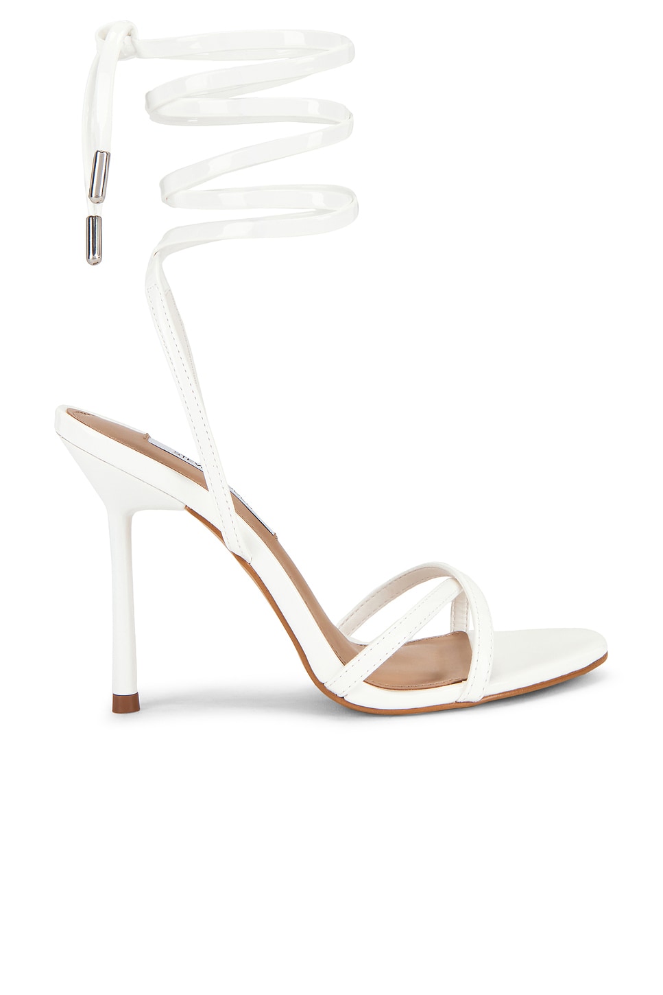 Steve Madden Nerie Strappy Heel in White Patent