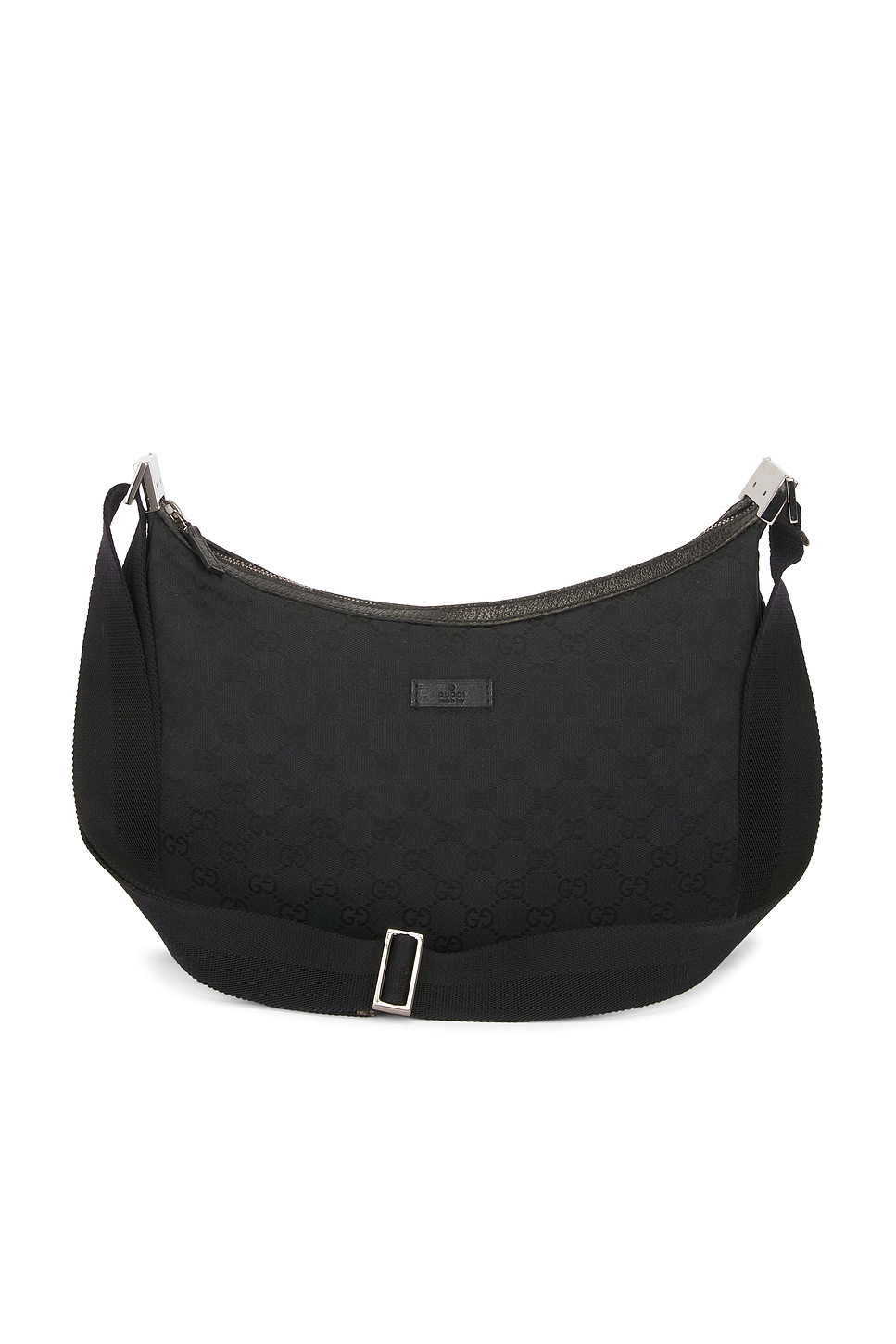 FWRD Renew Gucci Half Moon Hobo Bag in Black
