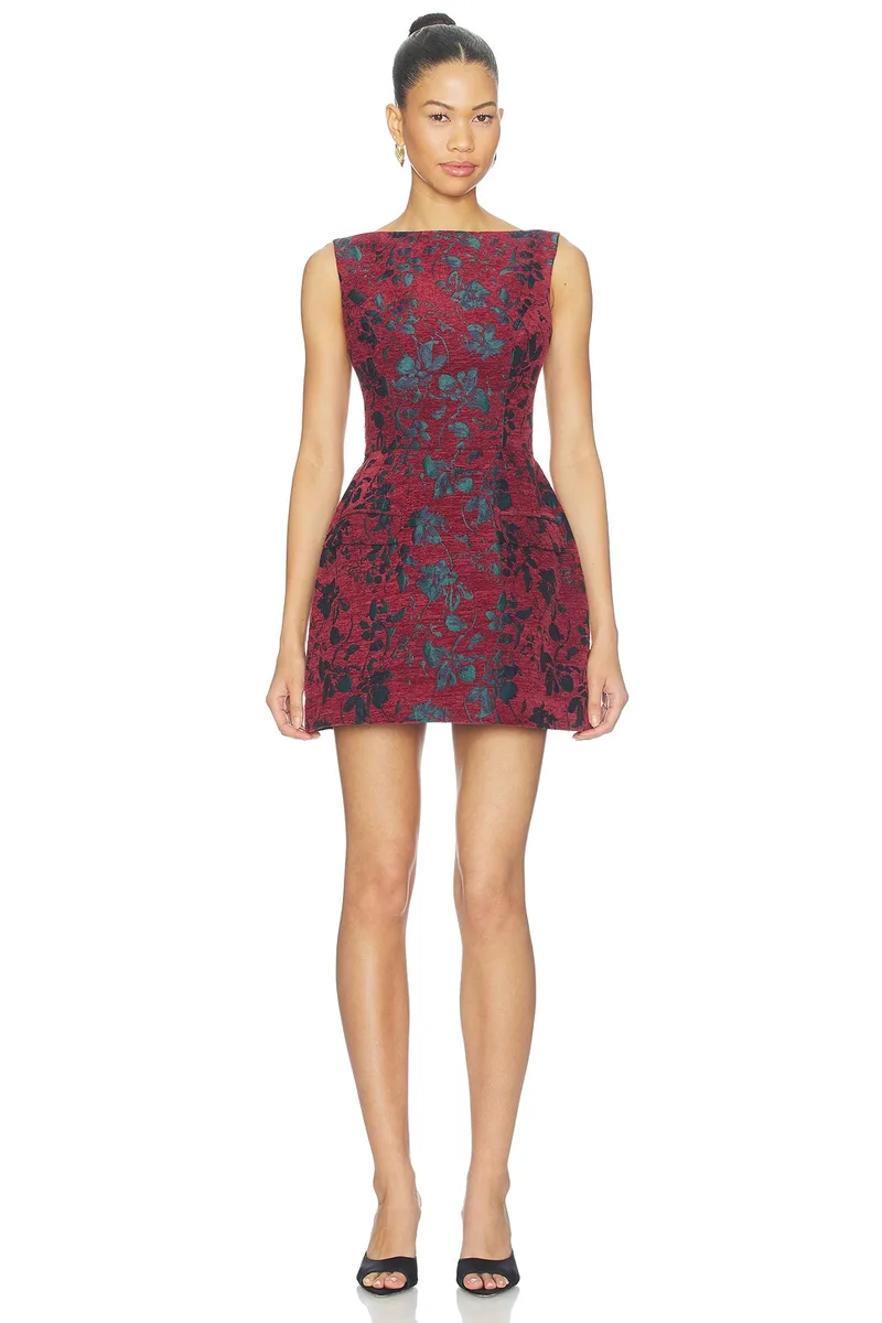 Amanda Uprichard Banco Dress in Rosette Combo