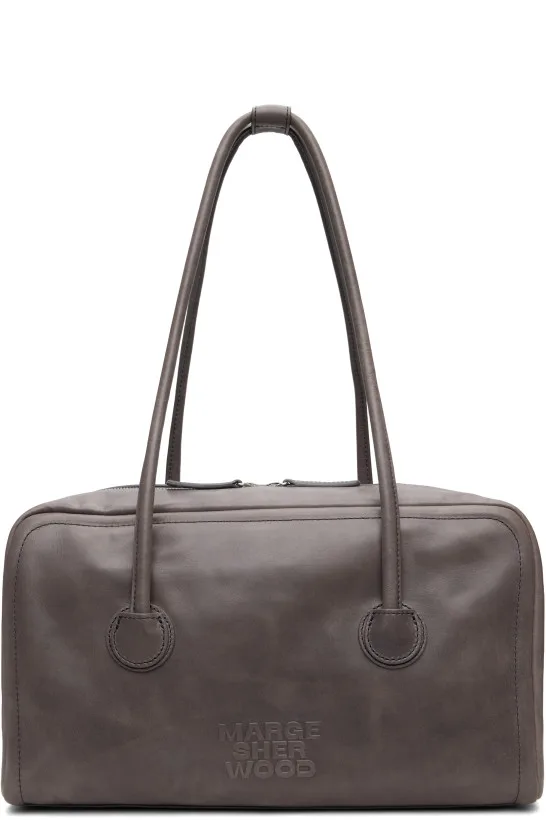 Gray Soft Boston Bag