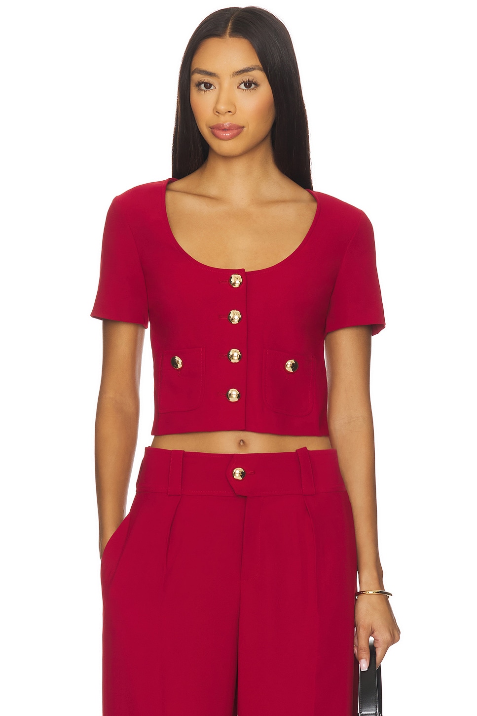 Amanda Uprichard Noho Top in Carnelian