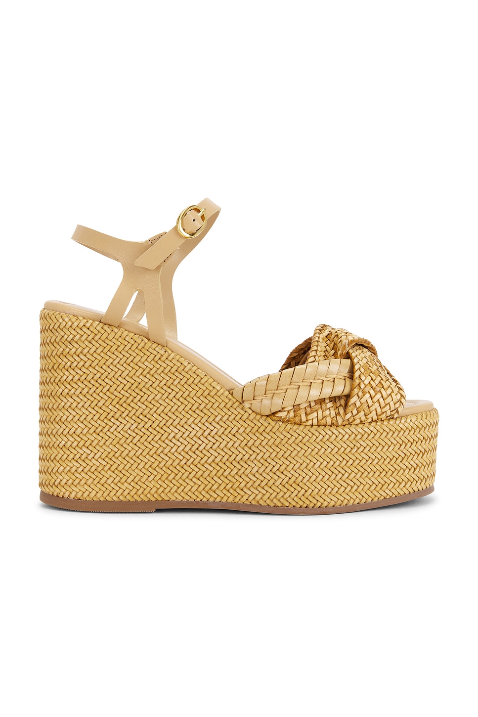 Schutz Serena Sandal in Light Wood
