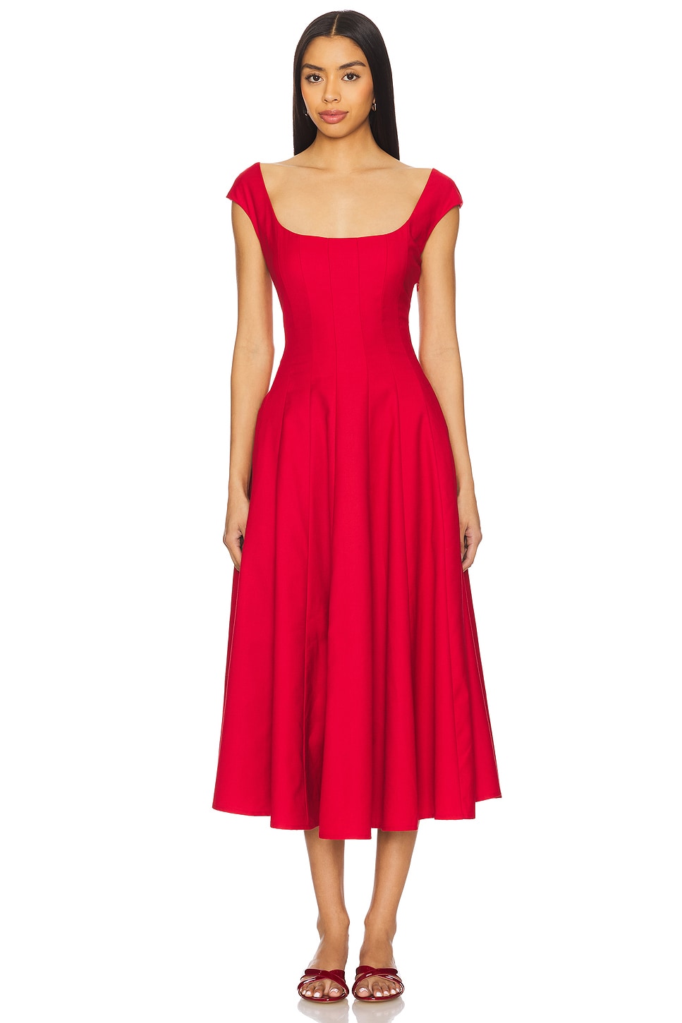 GUIZIO Leila Dress in Red Love