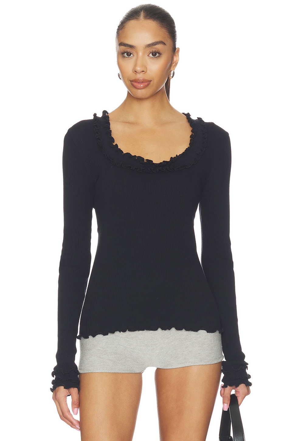 OperaSPORT Rosie Seamless Top in Black