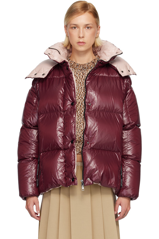 Pink Parana Hooded Short Down Jacket