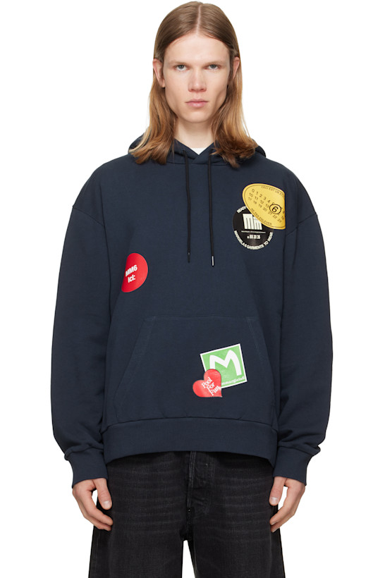 Navy Cotton Hoodie