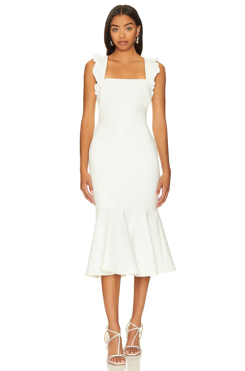 LIKELY Hara Dress in White