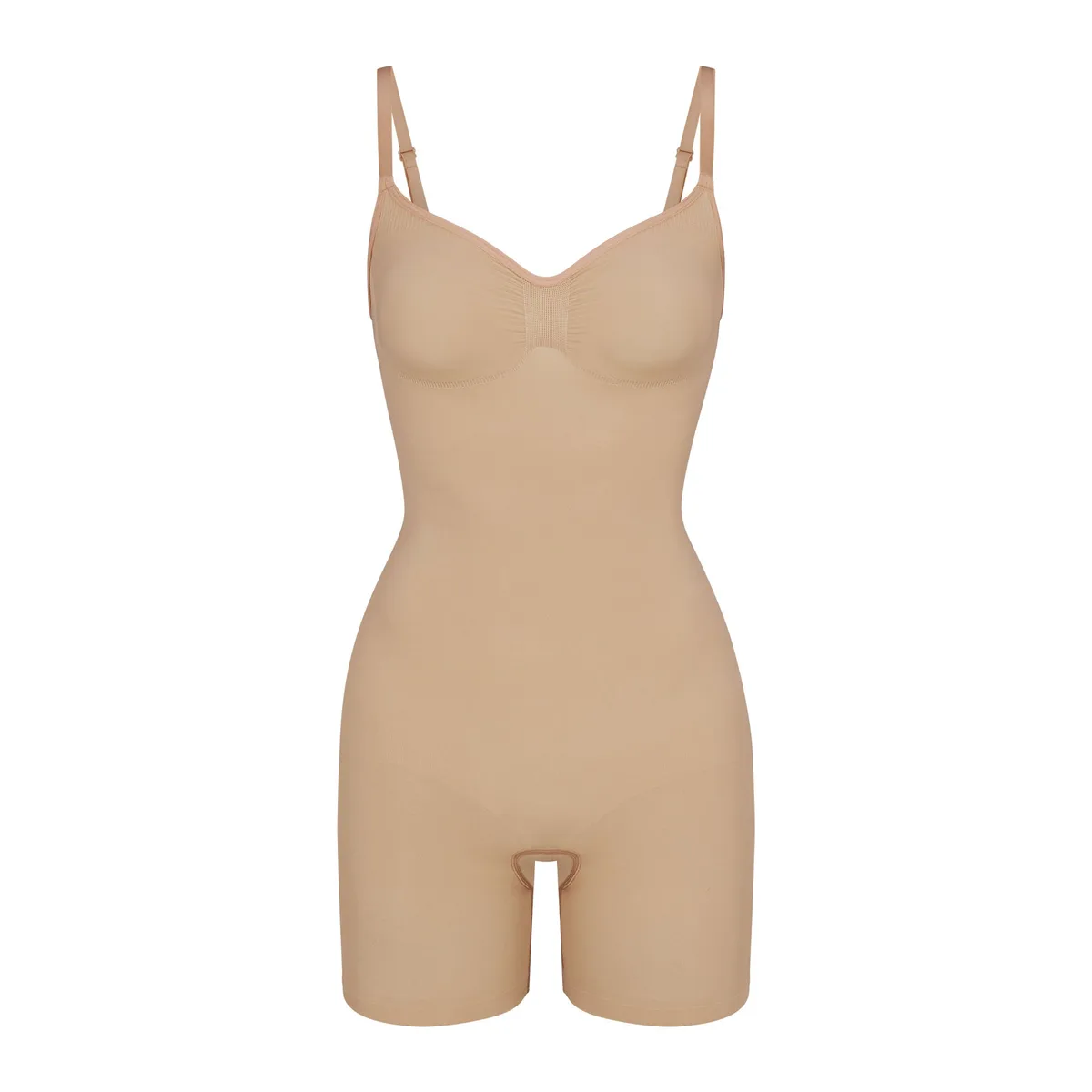 SEAMLESS SCULPT MID THIGH BODYSUIT | CLAY