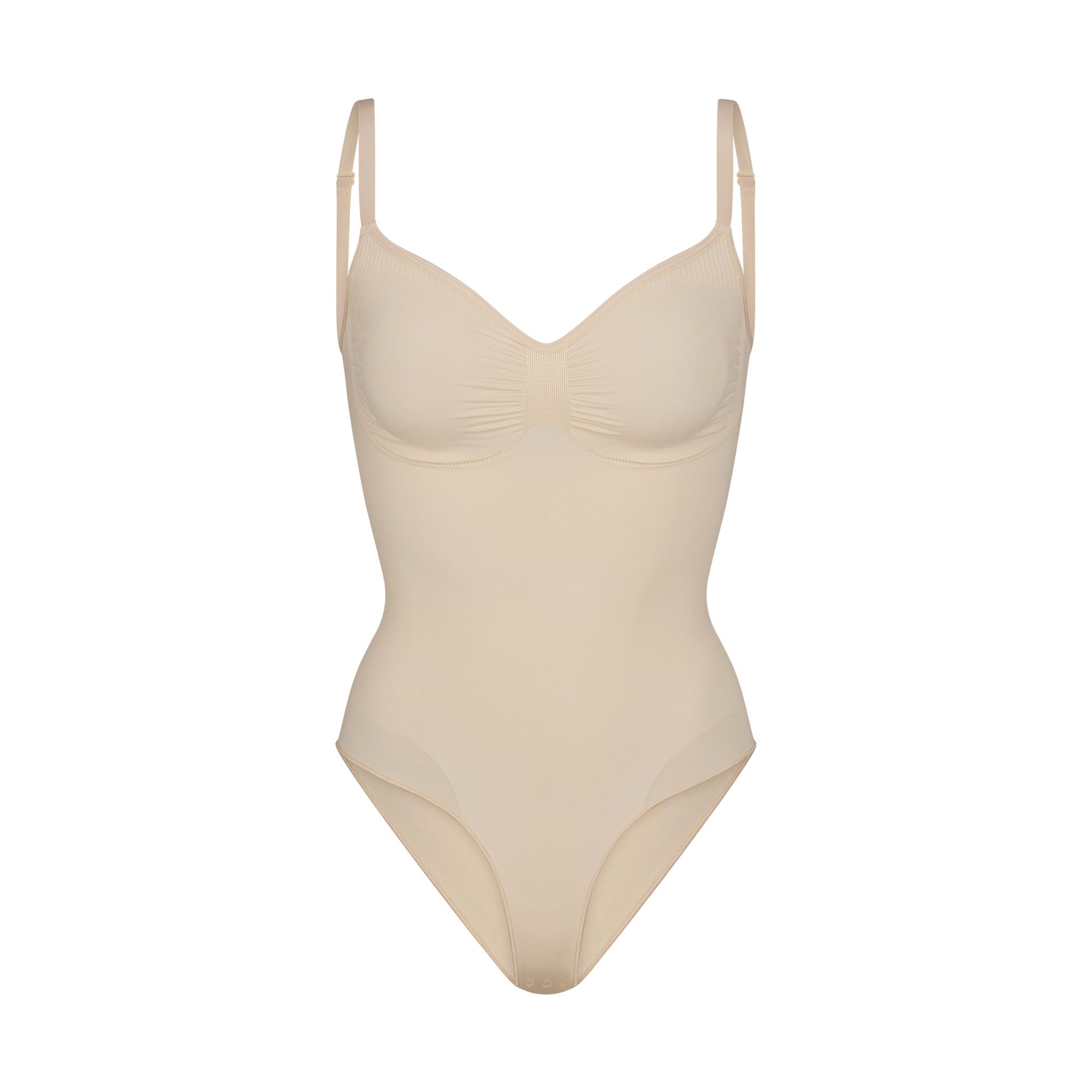 SEAMLESS SCULPT BRIEF BODYSUIT | SAND