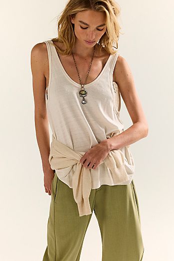 We The Free Scoop Neck Silk Tank
