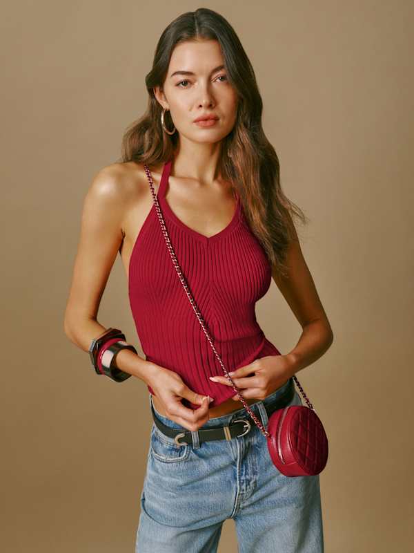 Delia Ribbed Halter Top