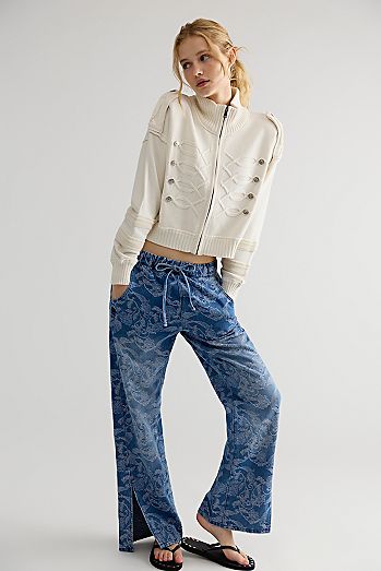OneTeaspoon Roadhouse Pull-On Wide-Leg Jeans