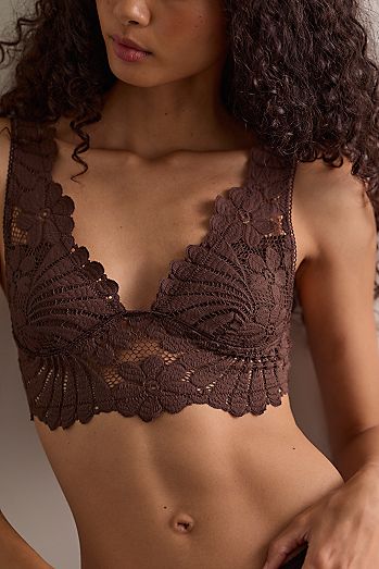 Petal Party Lace Plunge Bralette