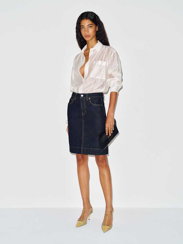 James Mid Rise Knee Length Skirt