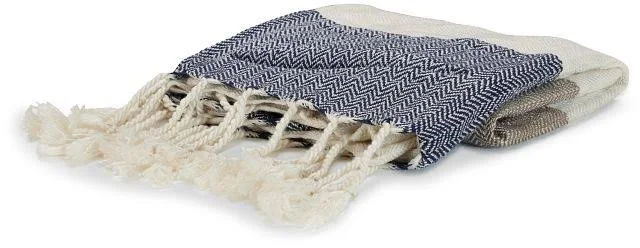 City Furniture - Modern Ciel Bluestripe 50"x 60" Throw