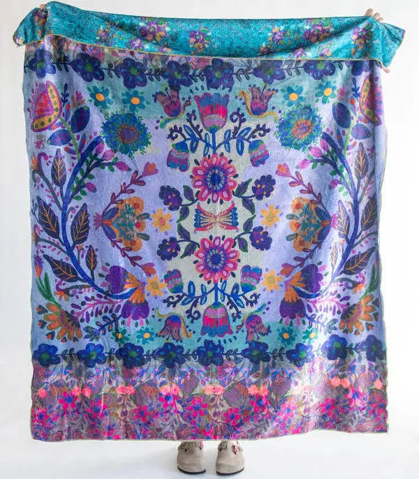 Natural Life Reversible Cozy Throw Blanket