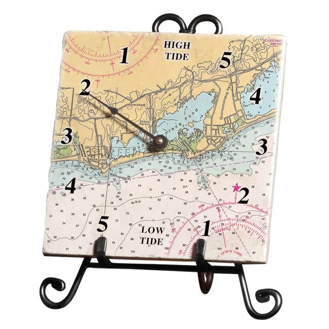 Personalized Nautical Chart Tide Clock