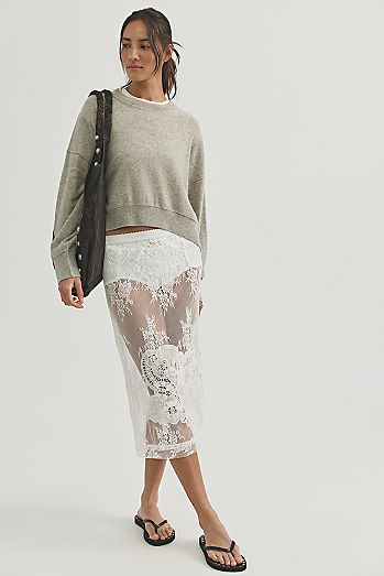Just a Dream Midi Slip Skirt