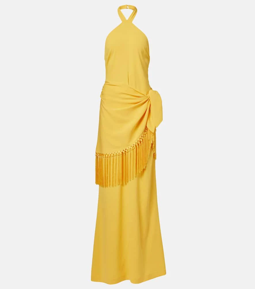 Taller Marmo Women's Meteora Open-back Crêpe Cady Gown