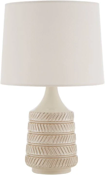 Better Homes & Gardens 17"h Reactive Glaze Ceramic Table Lamp with White Fabric Shade