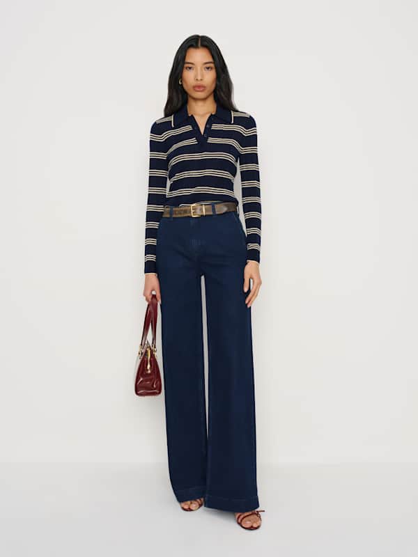 Bex Super Stretch High Rise Wide Leg Jeans