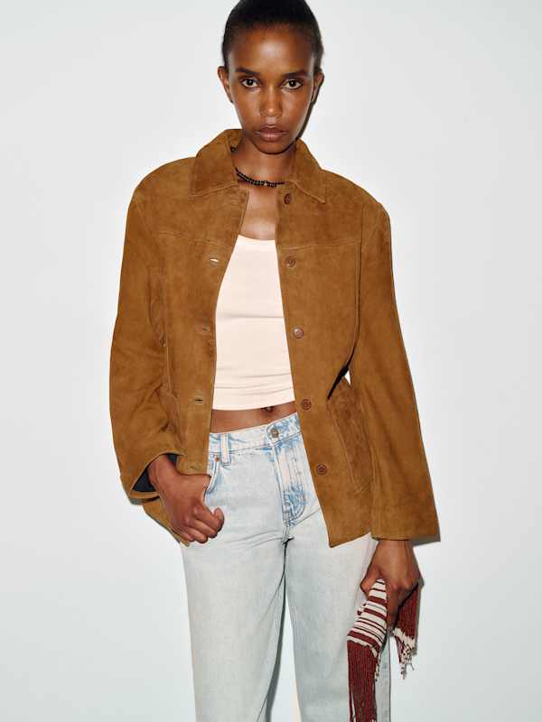 Veda Lincoln Suede Shirt Jacket