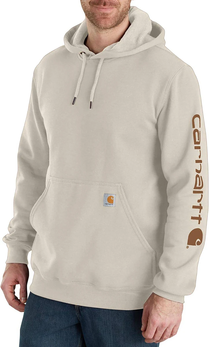 Carhartt Men's Midweight Hooded Logo Sleeve Sweatshirt
