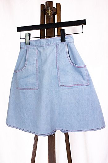 Vintage 70s Denim Skirt Selected by Black Shag Vintage