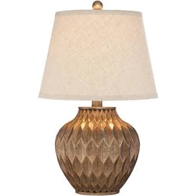 360 Lighting Buckhead Modern Accent Table Lamp 22" High Warm Bronze for Bedroom Living Room