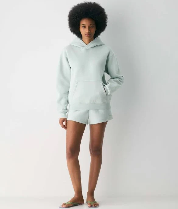 Aritzia Cozy Sweatfleece Perfect Hoodie Sweatshirt in Agave Green | XL | Cotton/Polyester/Exclusive Of Ornamentation
