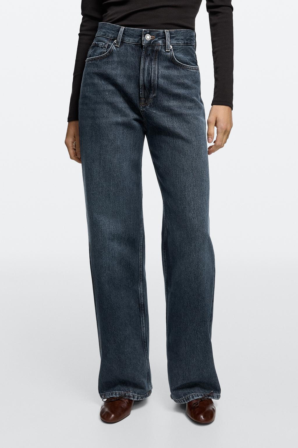 High-waist wide-leg jeans