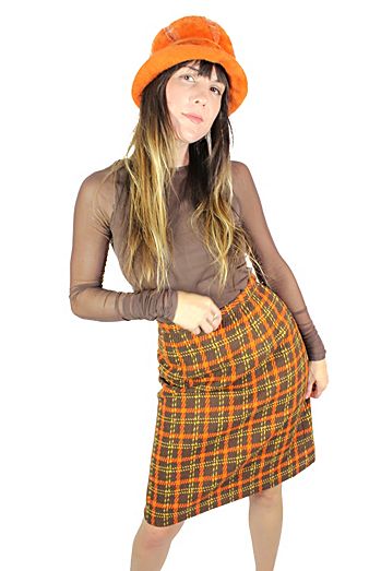 That 70s Plaid Vintage Skirt Selected By Moons + Junes Vintage