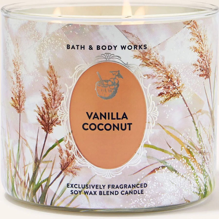Bath & Body Works Vanilla Coconut 3-Wick Candle