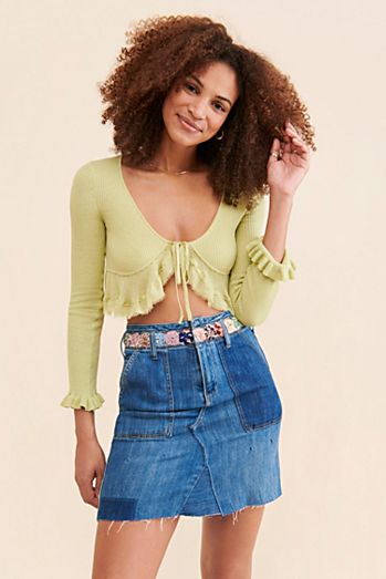 Re_Nuuly x The Series Reconstructed Mini Skirt