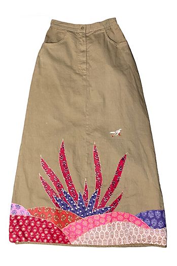 Vintage 1960's India Cotton Patchwork Skirt Selected By Afterlife Boutique