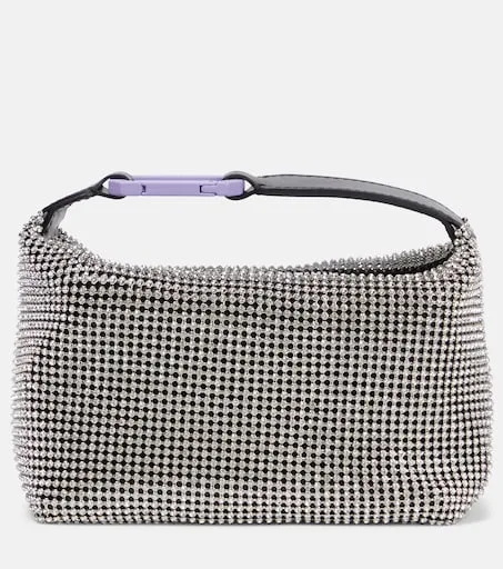 Moonbag embellished mesh pouch